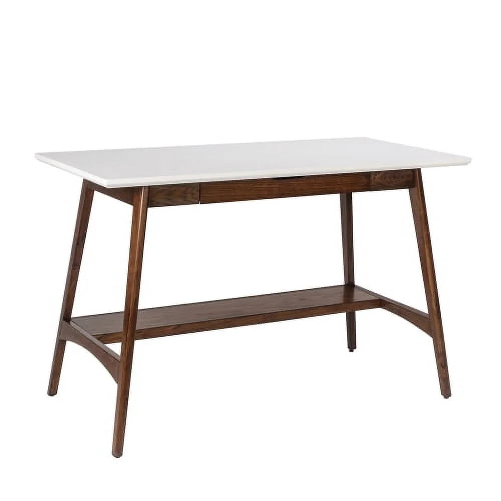 Off White Pecan Wood Desk P550