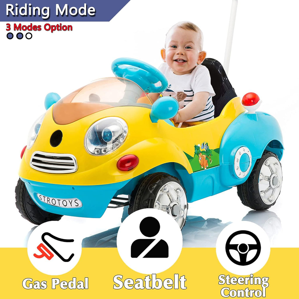 Push Car for Kids Ride On Car with Remote Control Blue & Yellow E4547