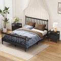 Queen Size Solid Wood Platform Bed with 2 Nightstands E392908