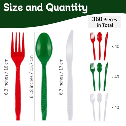 360 Pcs Disposable Plastic Flatware Set B67254