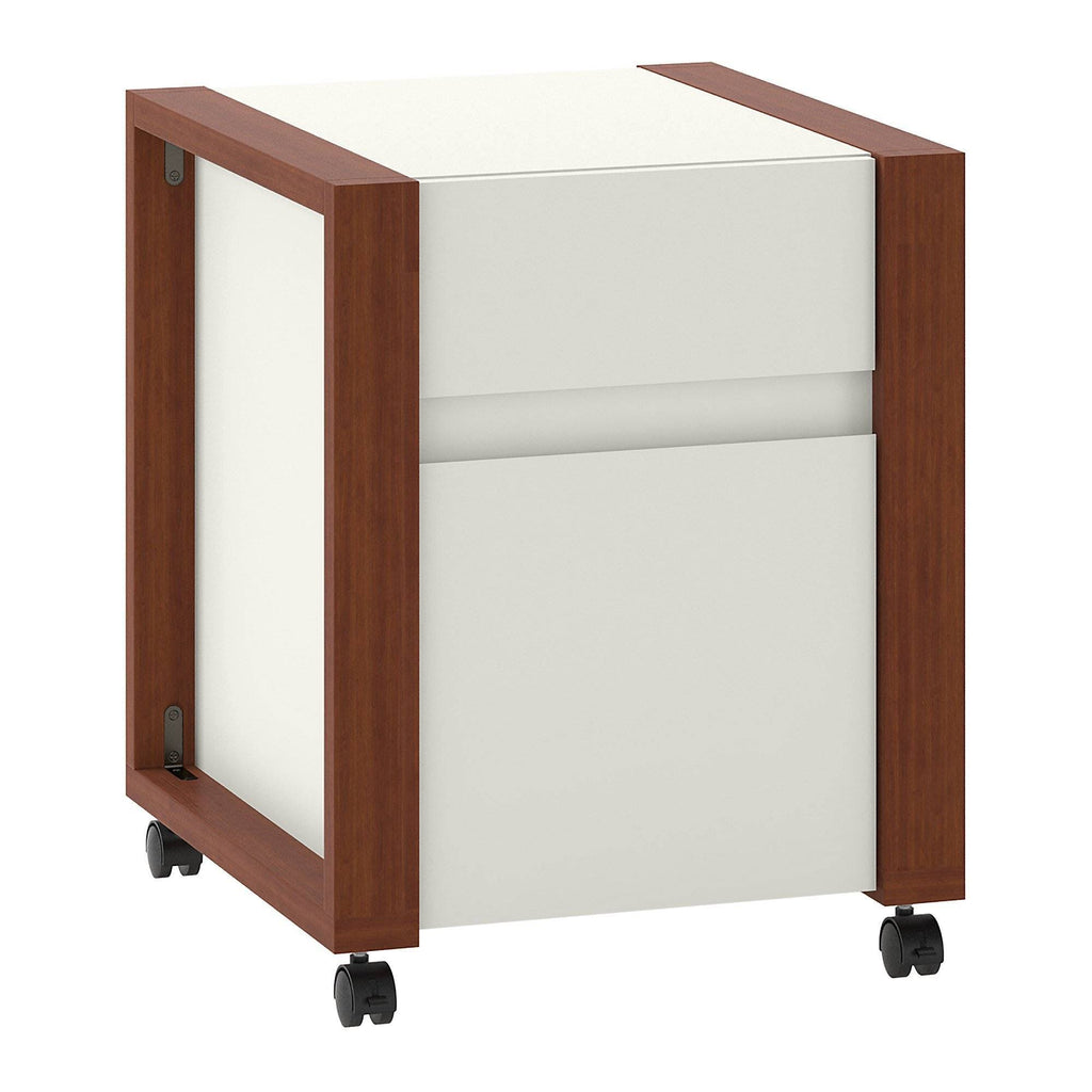 White 2 Drawer Mobile File Cabinet B645495