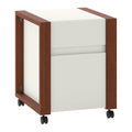 White 2 Drawer Mobile File Cabinet B645495