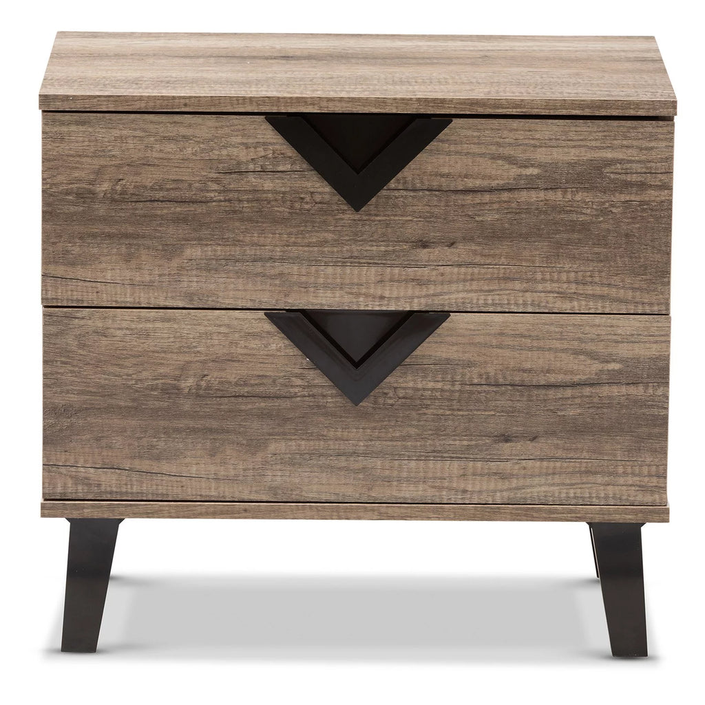 Wood 2 Drawer Nightstand P648009