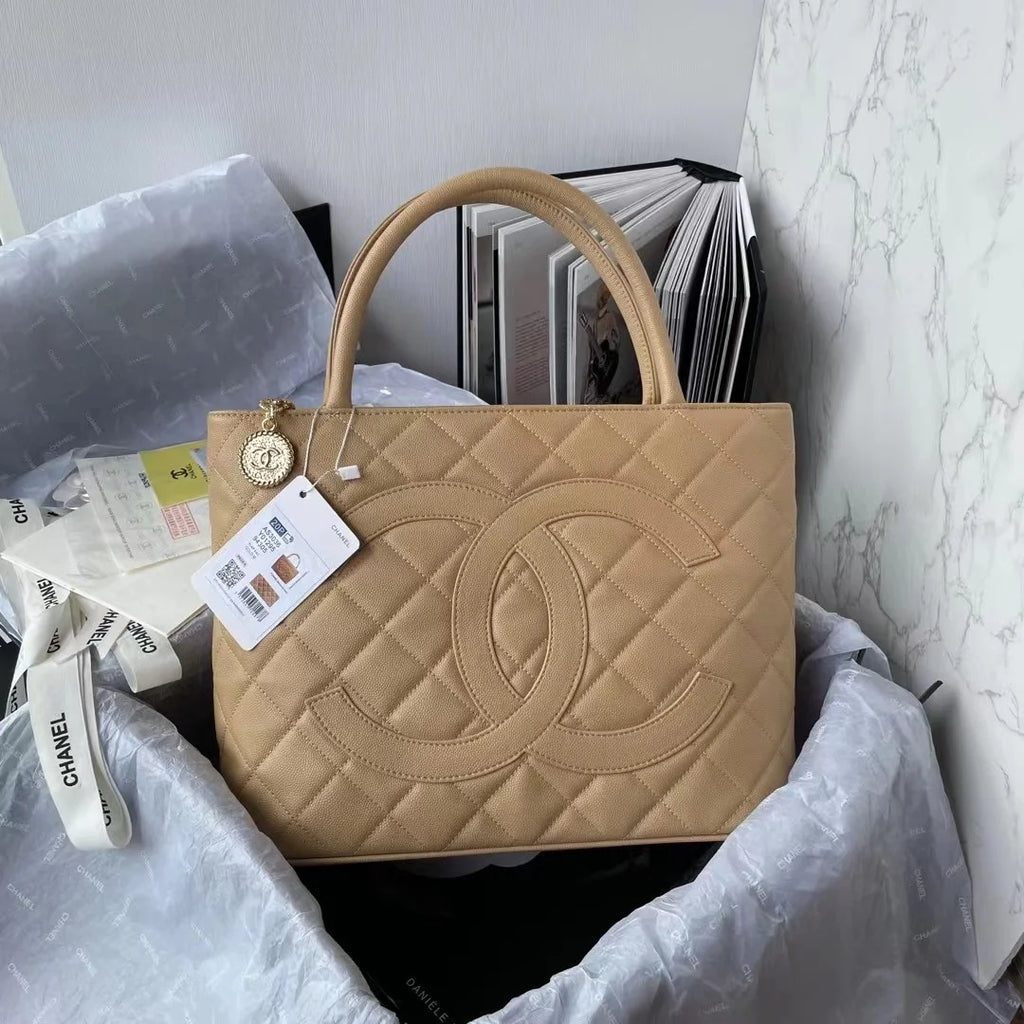 Beige Tote Shoulder Bag S8109