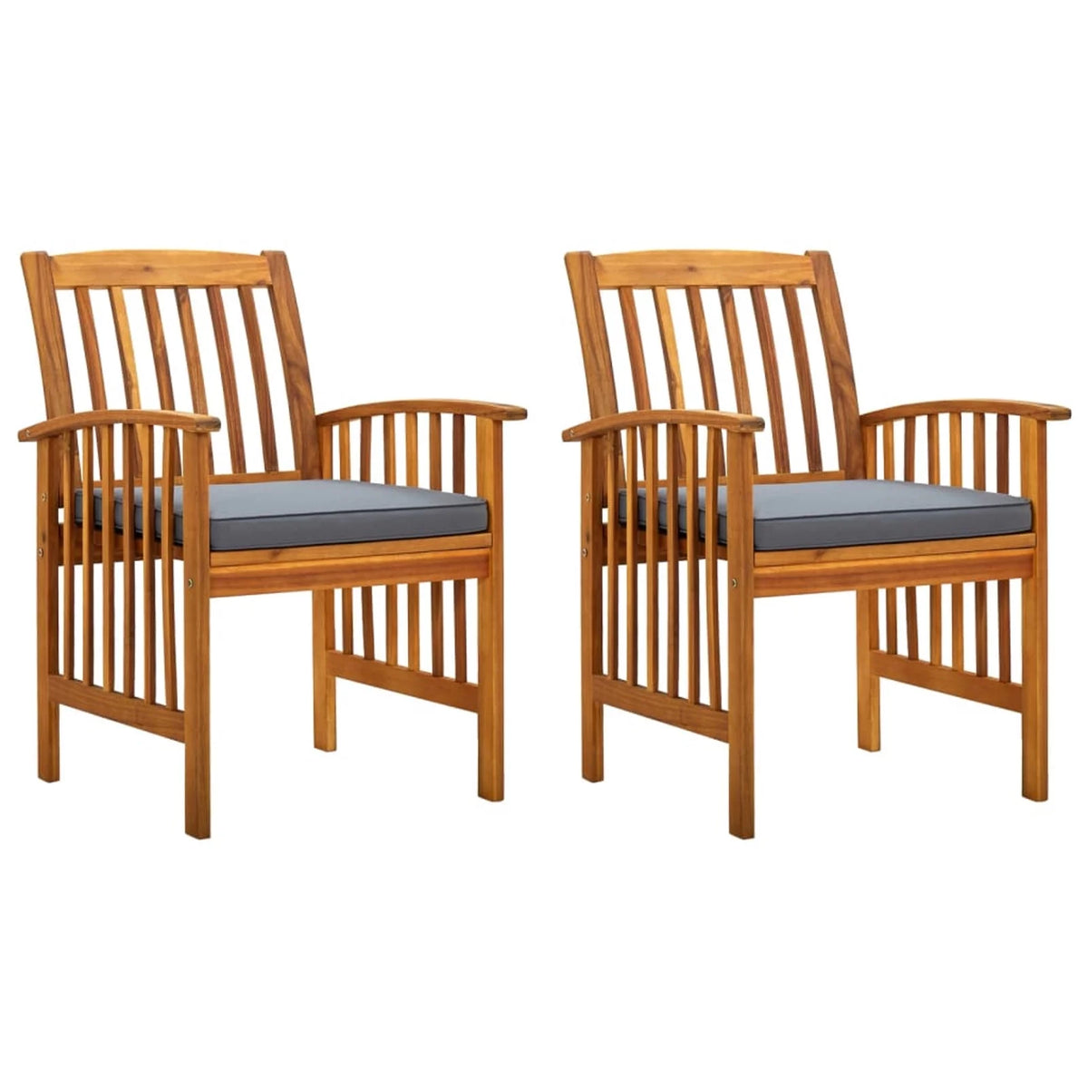 Garden Dining Chairs 2 pcs with Cushions Acacia Wood K825849