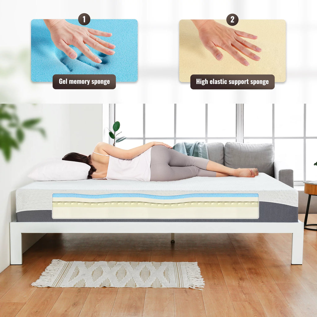 10 Inch Gel Memory Foam Mattress Medium Firm Full Size I51989