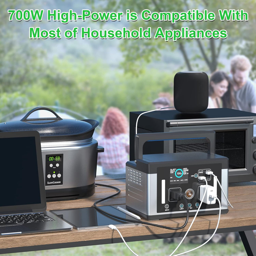 Portable Power Station, 240Wh LiFePO4 Battery, 200W Pure Sine Wave AC Outlet X64229