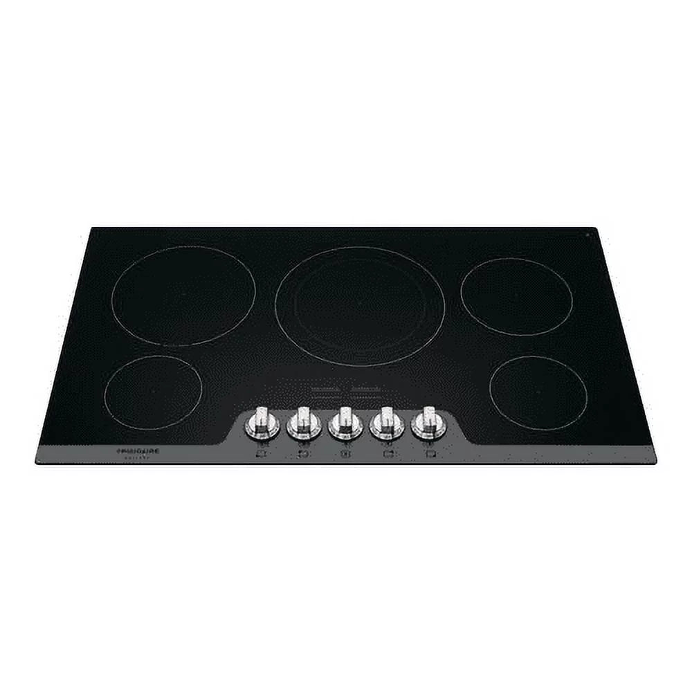 36 Electric Cooktop with 5 Elements Ceramic Glass Stainless Steel M569