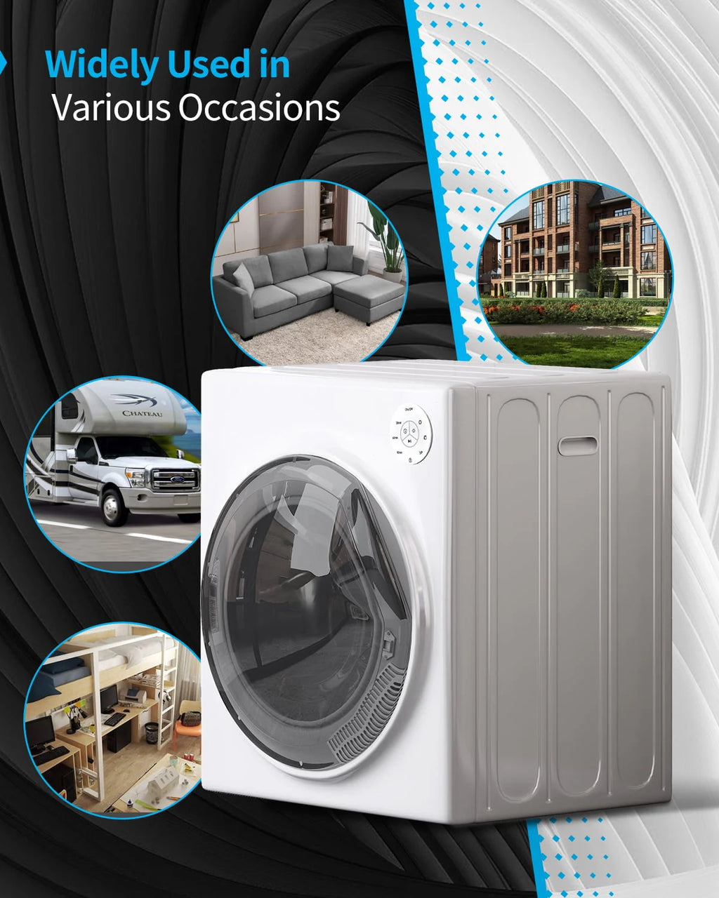 13 lbs Front Load Portable Electric Dryer with Stainless Steel Tub G142437