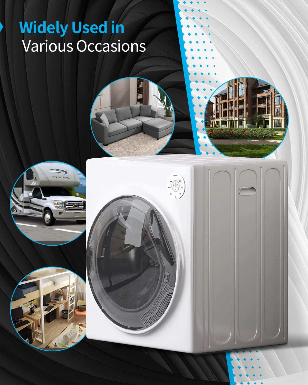 13 lbs Front Load Portable Electric Dryer with Stainless Steel Tub G142437