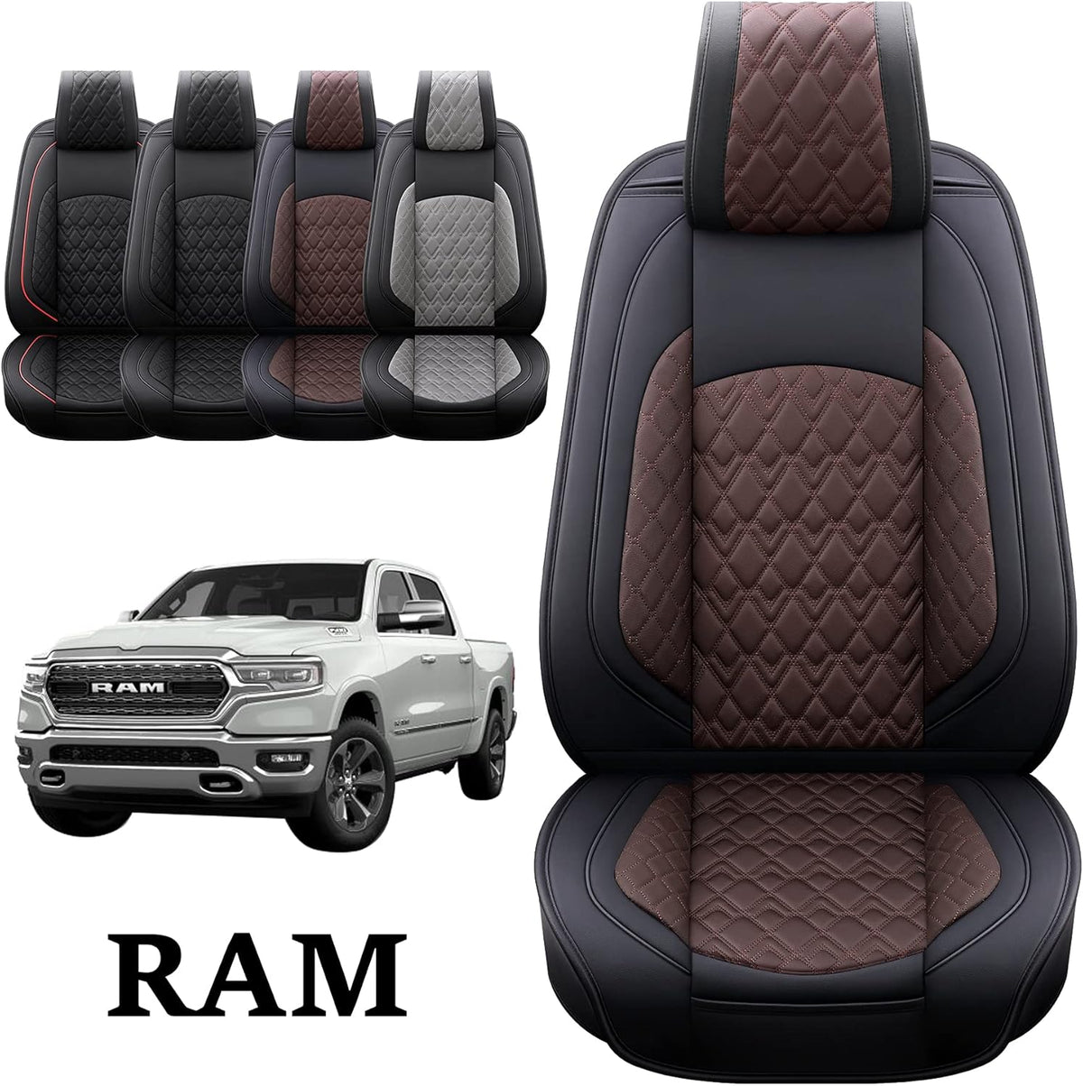 Waterproof Synthetic Leather Car Seat Covers Full Set X886