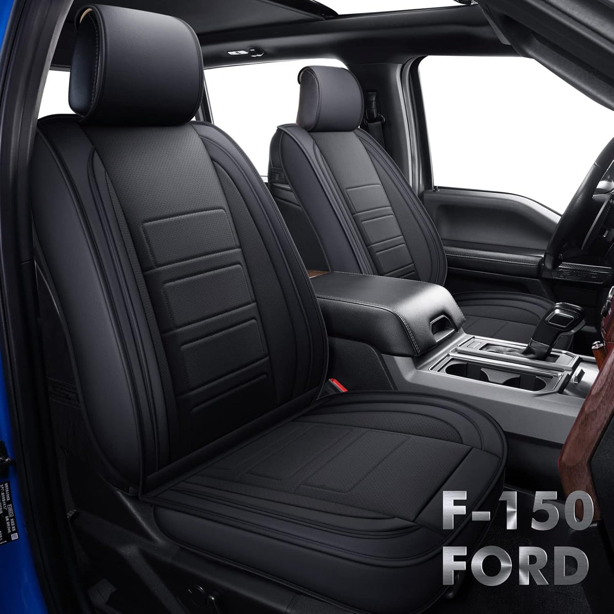 Faux Leather Pickup Seat Covers 5 Sets Full Seat E78352