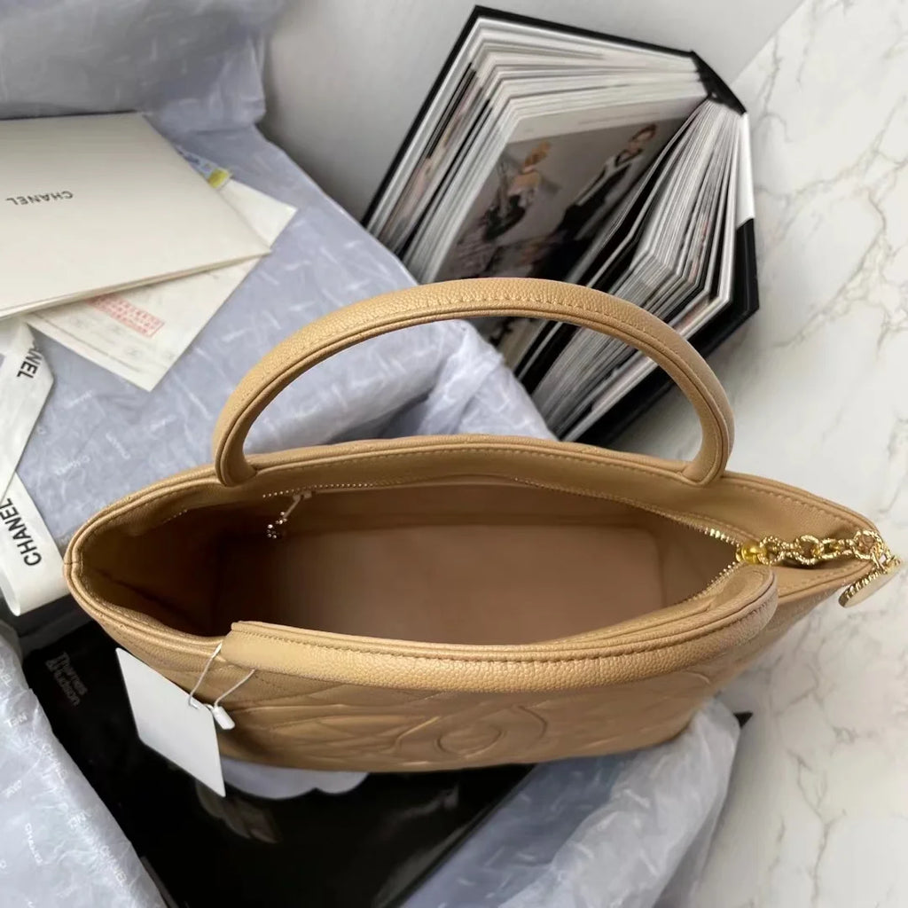 Beige Tote Shoulder Bag S8109