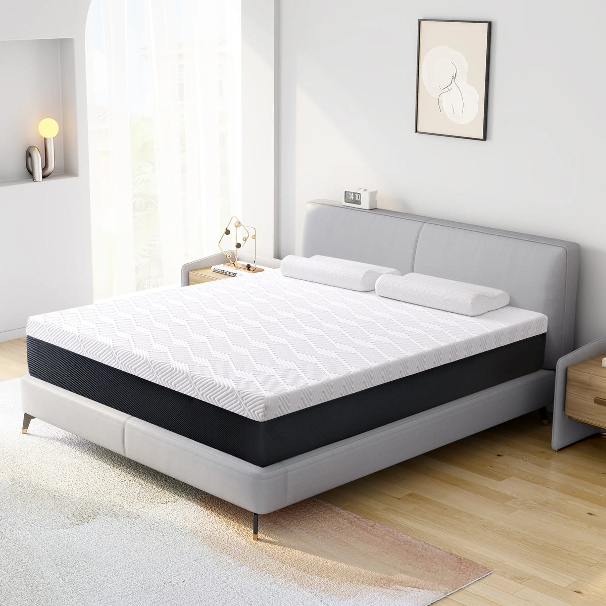 Short Queen 10 Cooling Gel Memory Foam Mattress V69186