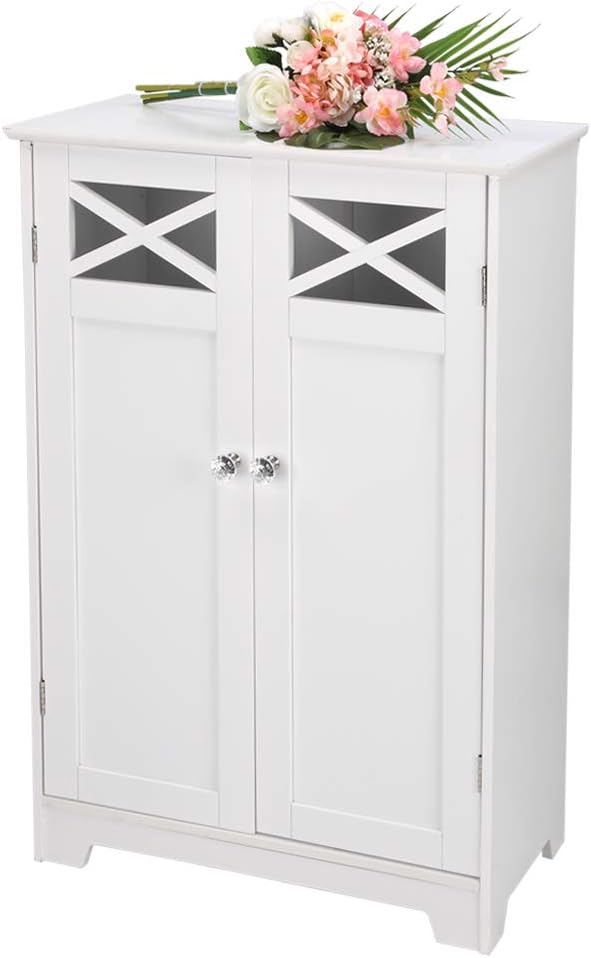 White Double Door Bathroom Cabinet M451613