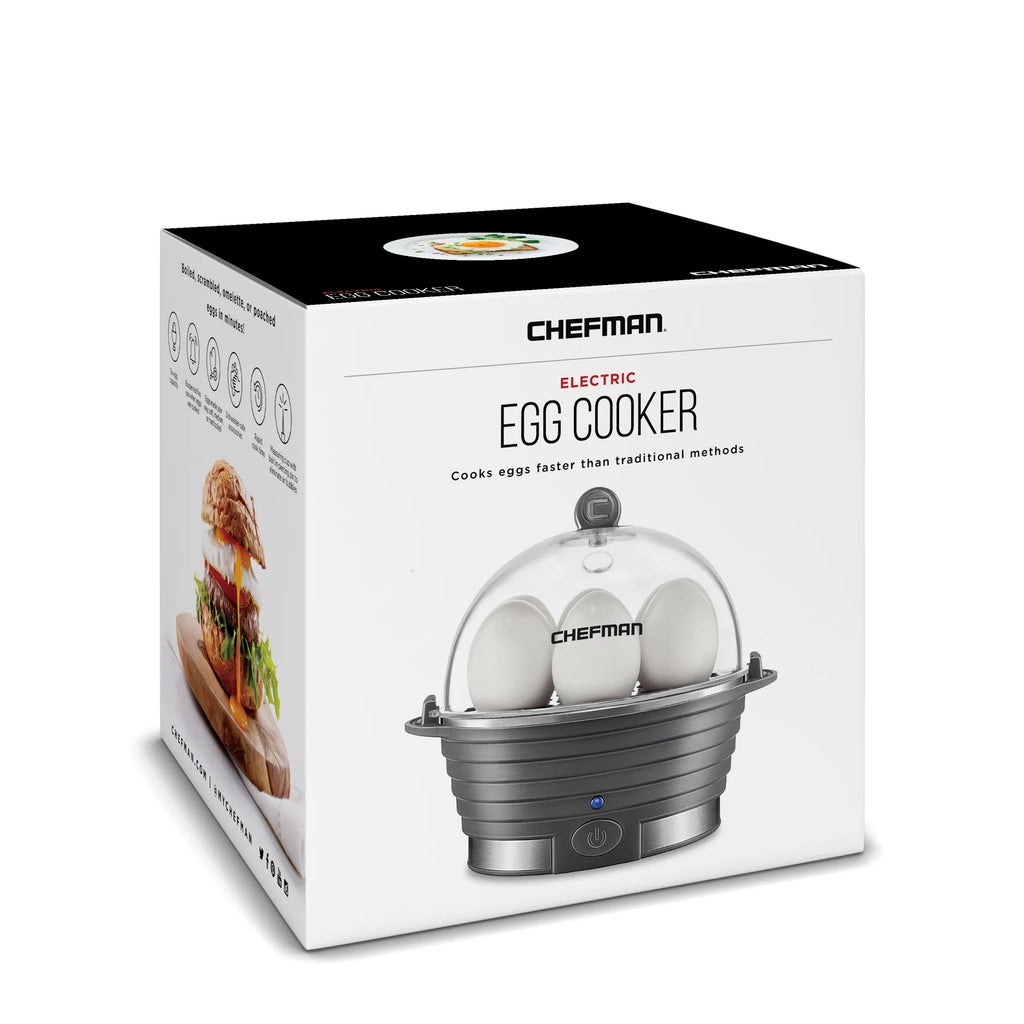 Electric Rapid Egg Cooker 6 Eggs Poaching Omelet Tray Grey W95882
