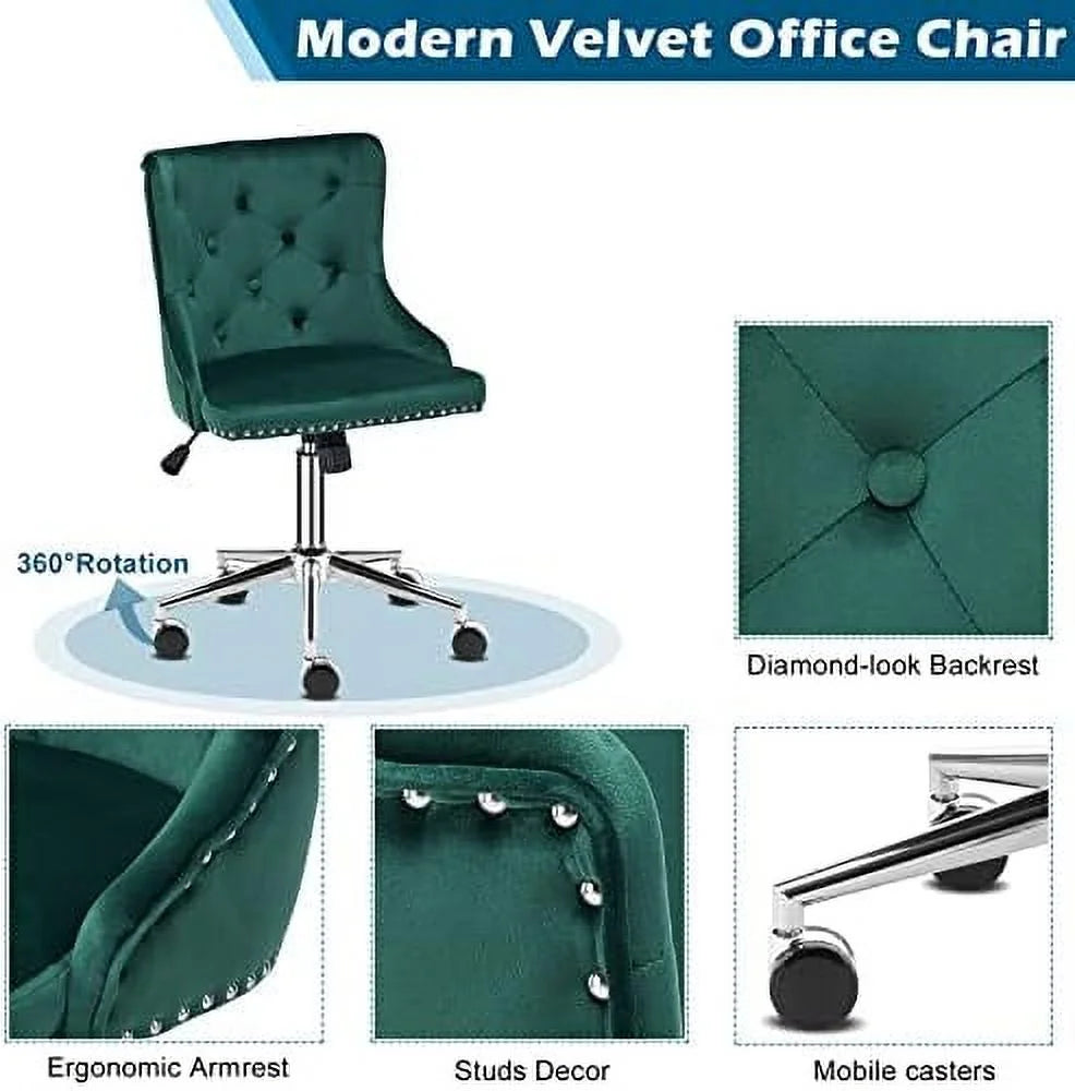 Microfiber Rustic Swivel Desk Chair with Wheels B128159