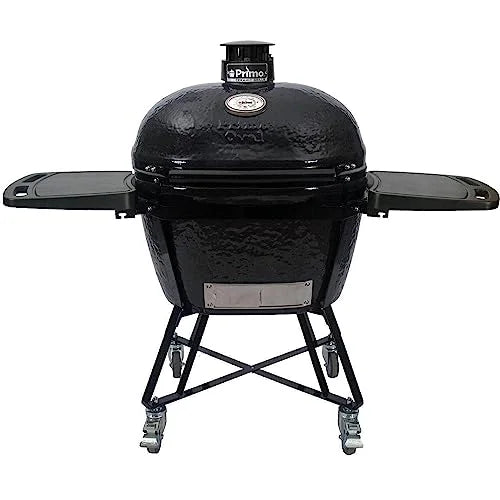 Ceramic Kamado Grill With Cradle, Side Shelves, And Stainless Steel Grates Z5778