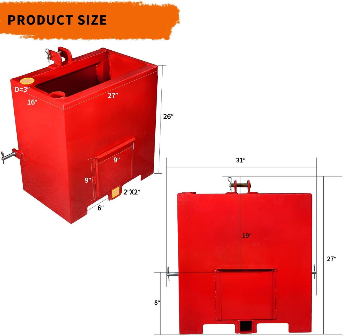 3 Point Tractor Hitch Attachment X369