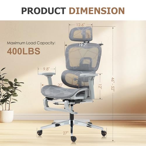 Ergonomic Mesh Office Chair with Footrest F51808