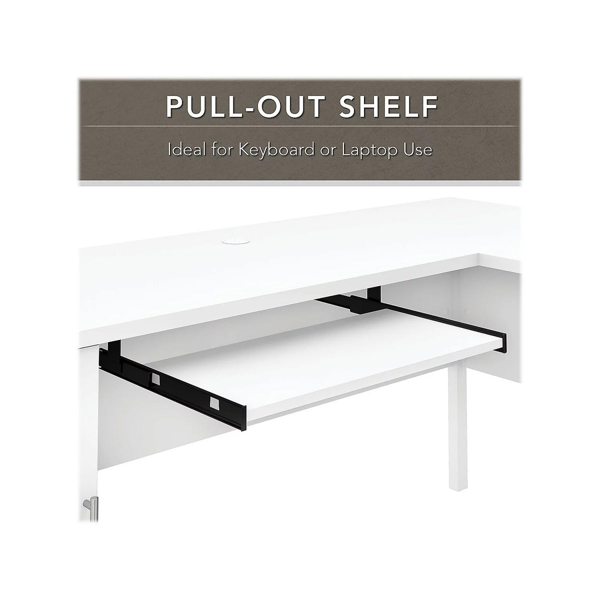 White L Shaped Desk with Hutch and Bookcase T837