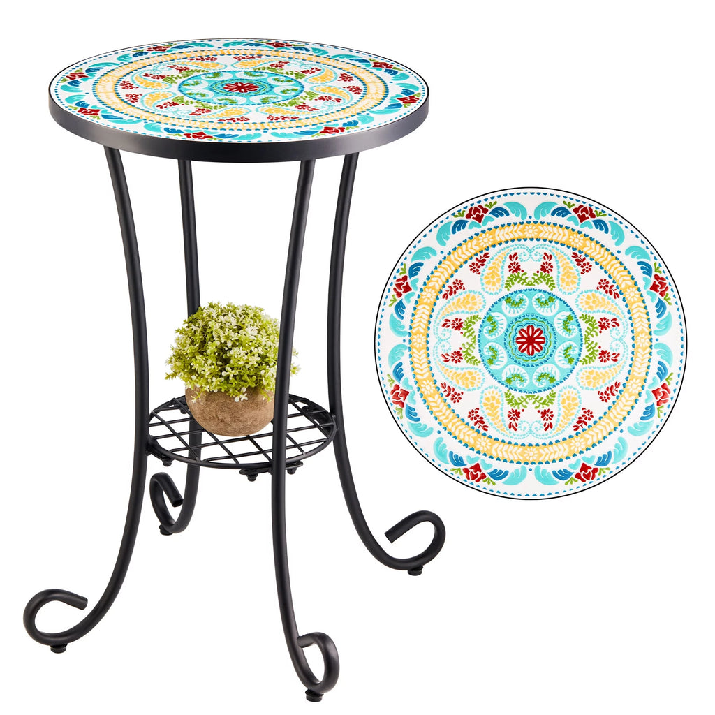 Side Table with Ceramic Tabletop F1502
