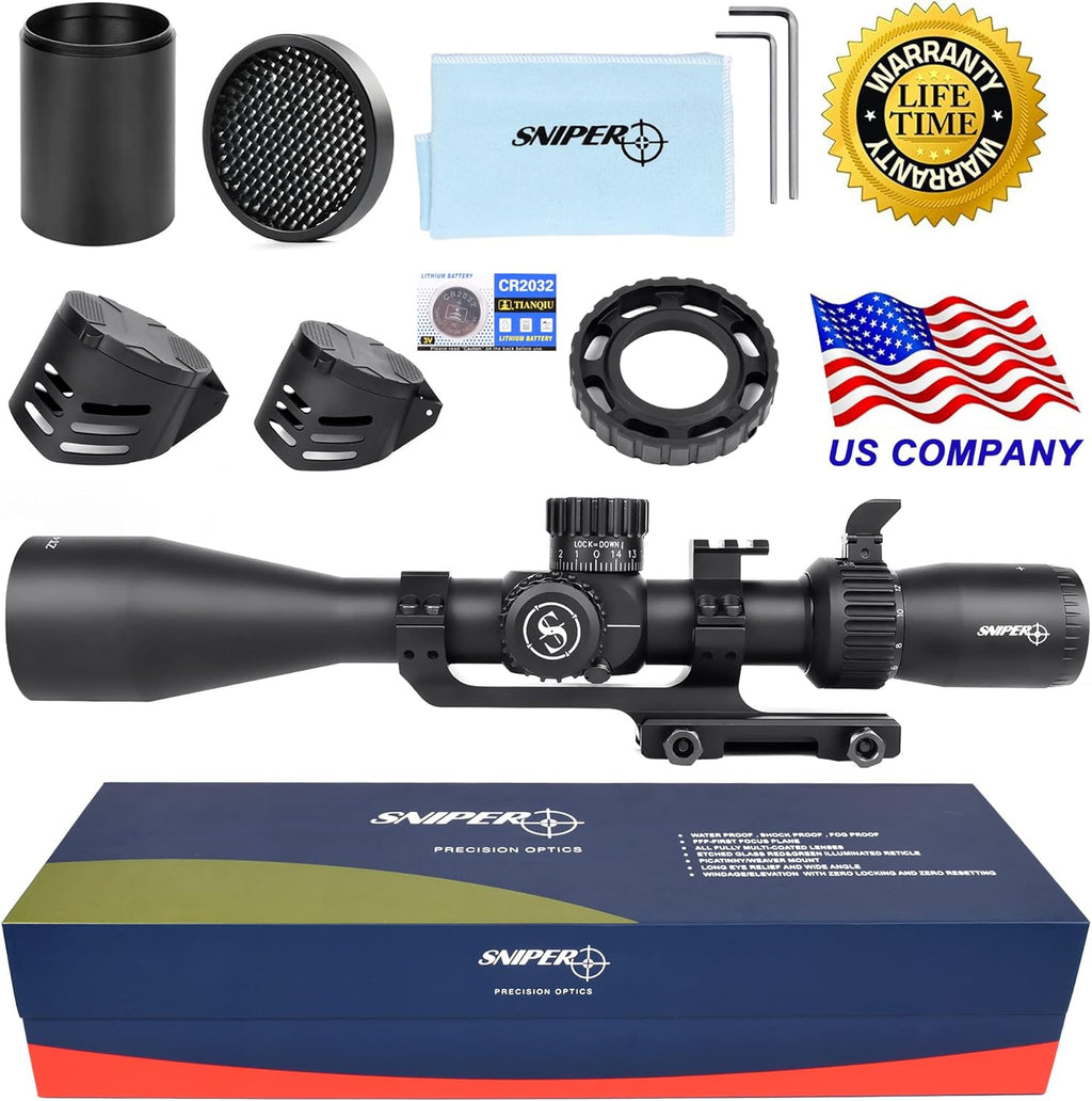 4.5-18X44 FFP 30mm First Focal Plane Riflescope with Red/Green Illuminated Reticle S9352
