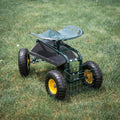 Green Garden Cart with Swivel Seat and Basket T54110