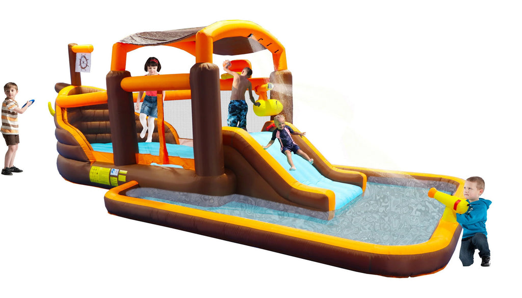 Inflatable Bounce Slide Water Park with Play Pool and Blower B50329