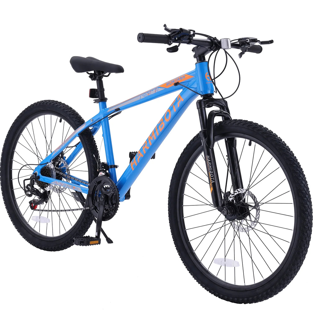 26 Aluminum Mountain Bike with Disc Brakes & Suspension, Black R7061