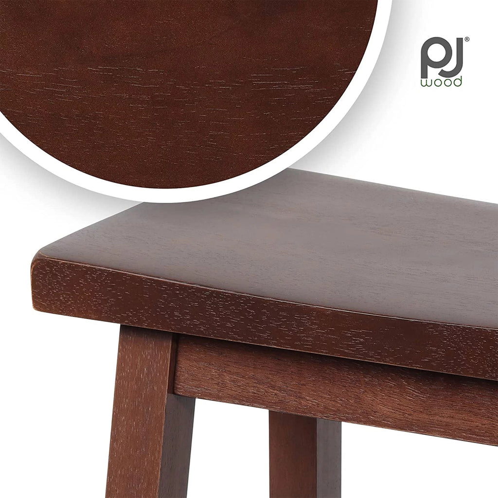 Wood Saddle-Seat Counter Stools Set of 4 O66986