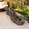 76" Outdoor Tiering Water Fountain with LED Lights Z683508