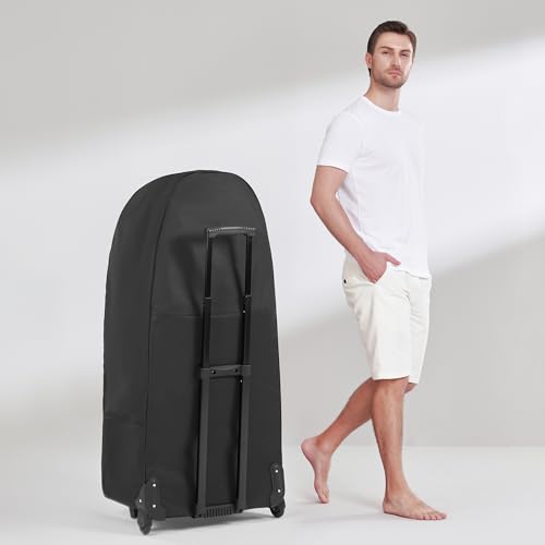Portable Lightweight Aluminum Folding Massage Chair with Wheels Bag J621968