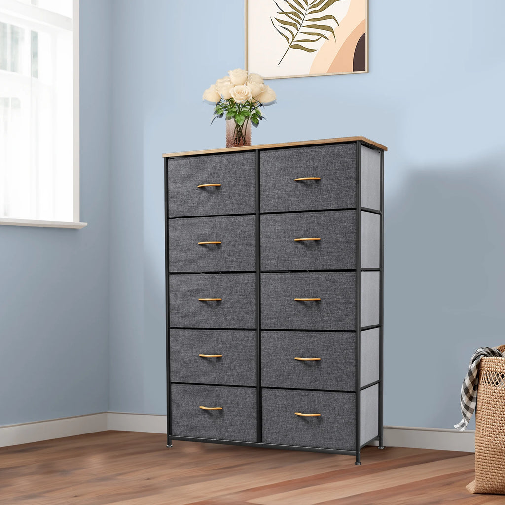 10 Drawer Fabric Storage Dresser Z434