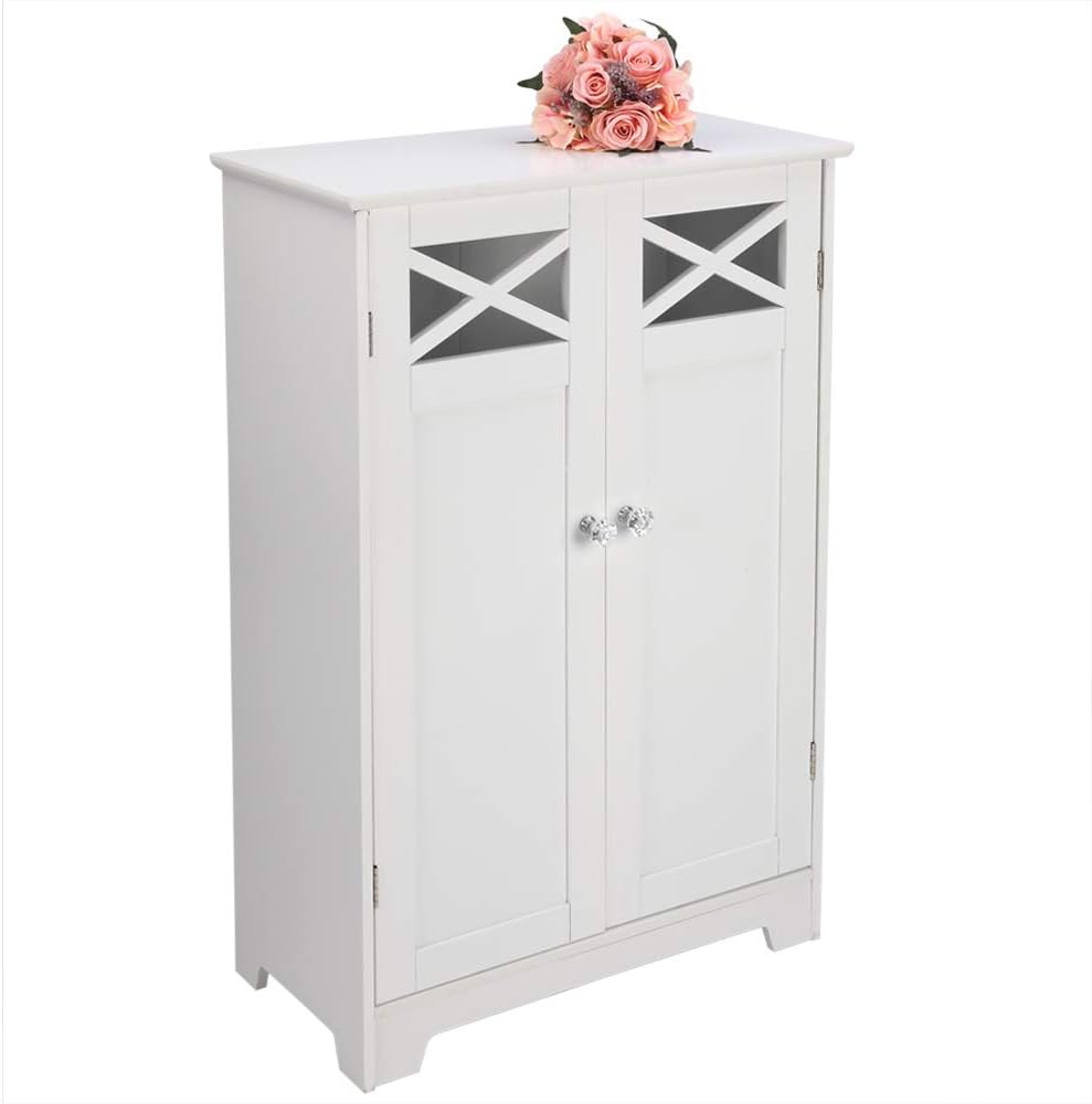 White Double Door Bathroom Cabinet M451613