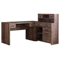 Cedar Brown L-Shaped Computer Desk E97568