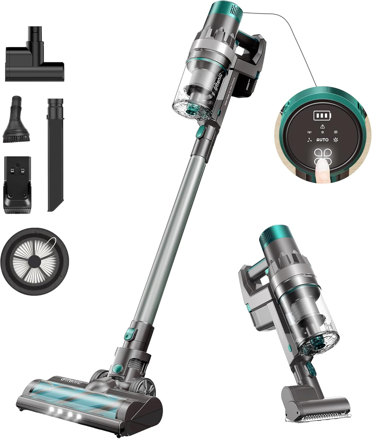 Cordless Vacuum Cleaner, 25KPa Strong Suction, 4 in 1 Stick Vacuum C28544