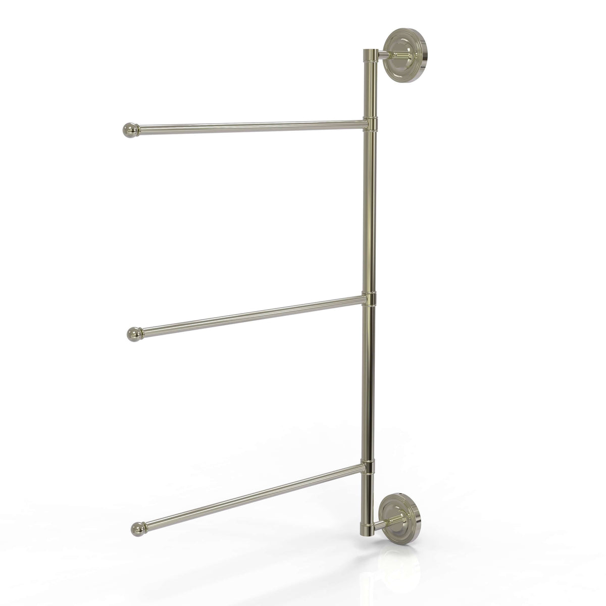 28-in Vertical 3 Swing Arm Towel Bar Polished Nickel J3741