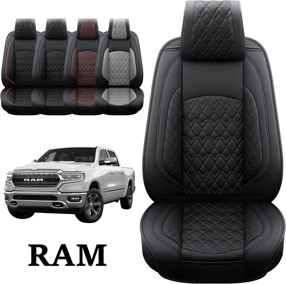 Waterproof Synthetic Leather Car Seat Covers Full Set X886