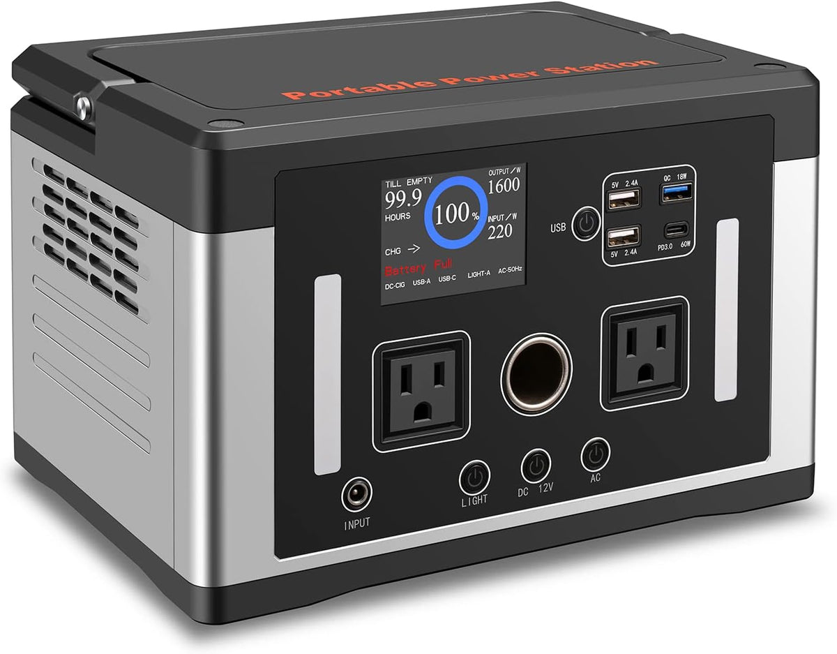 Portable Power Station, 240Wh LiFePO4 Battery, 200W Pure Sine Wave AC Outlet X64229