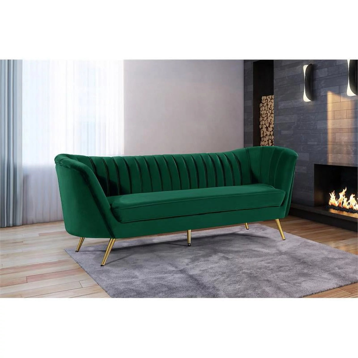 Green Velvet Sofa G5271