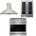 36 Gas Range, Range Hood and Wine Cooler E94720