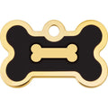 Small Bone Shape Pet ID Tag with Gold Detail X292