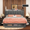 Queen Size Upholstered Storage Bed Frame with 3 Drawers K586