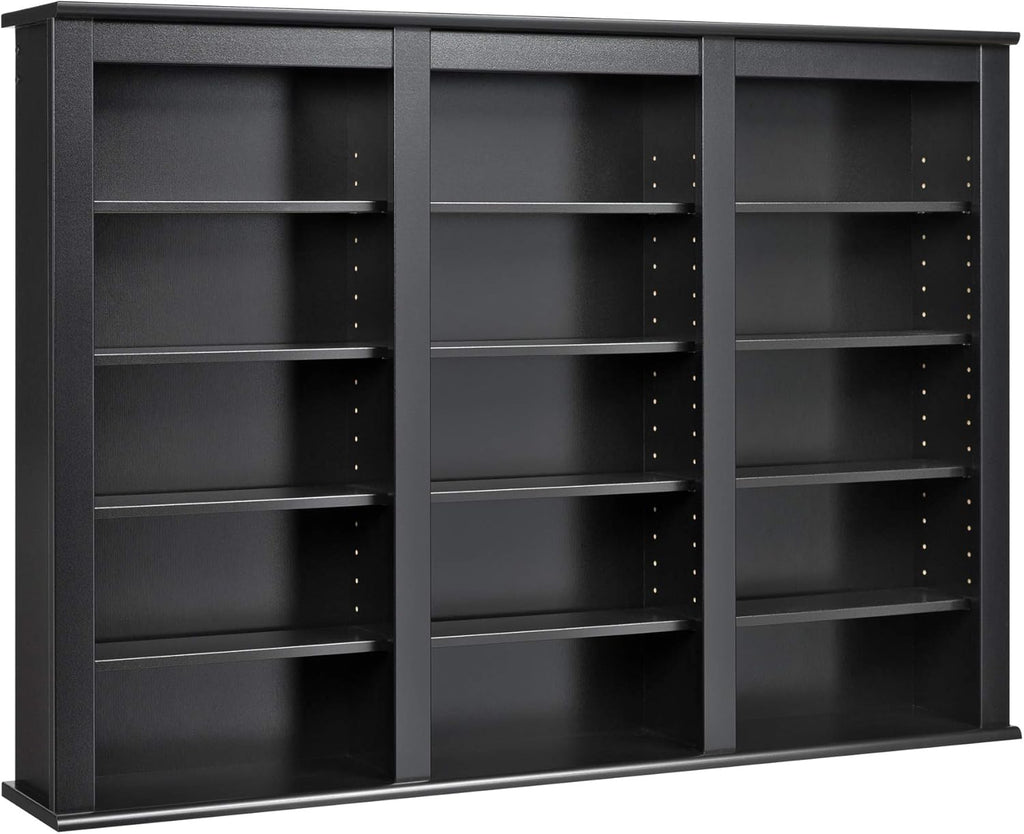 Black Wall Media Storage Rack C932104