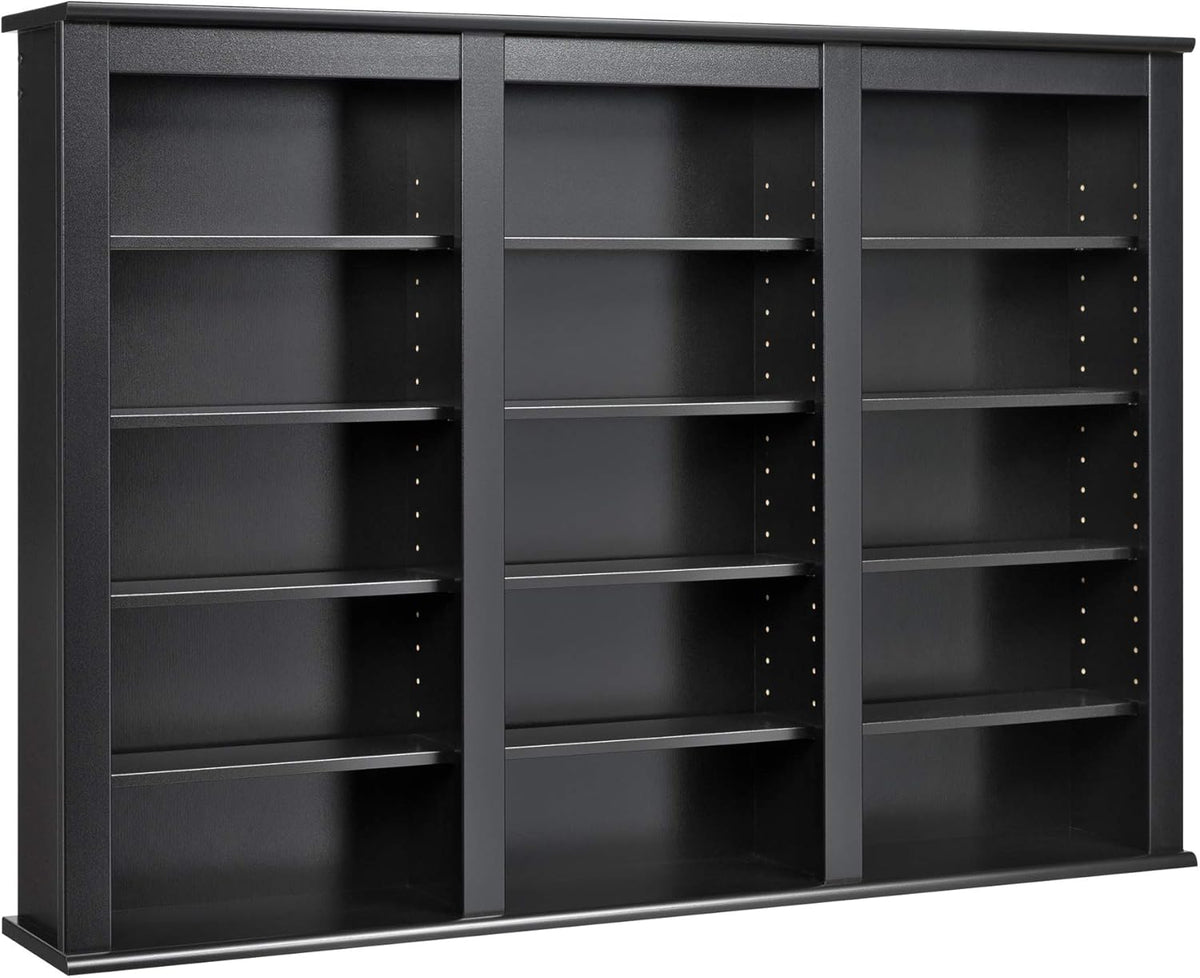 Black Wall Media Storage Rack C932104