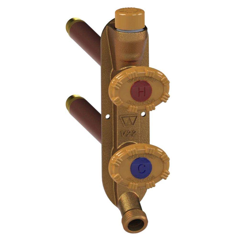 Vertical Hot and Cold Faucet 1/2x22 PEX Inlet X24437