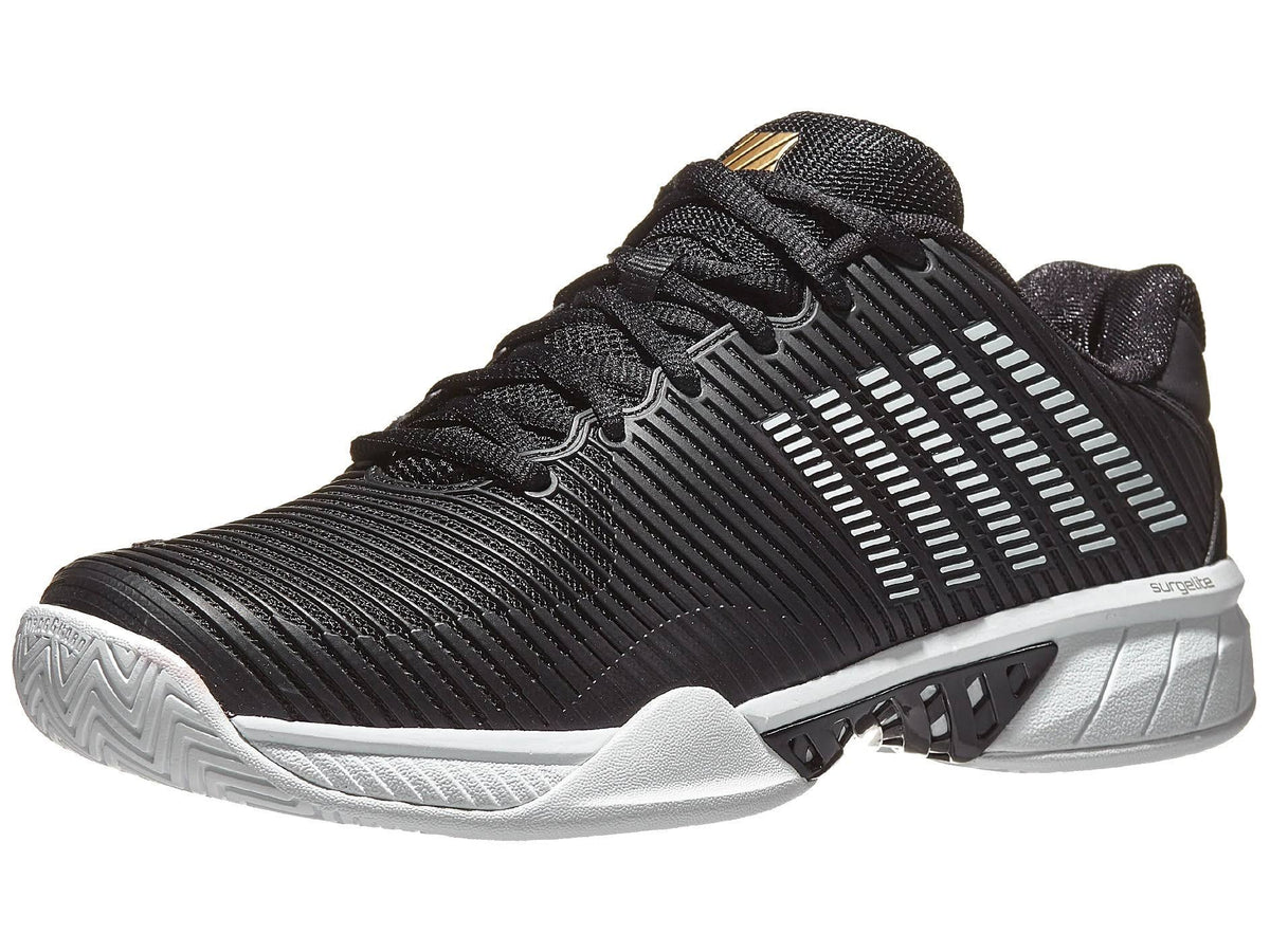 Black Gold White Tennis Shoes D777