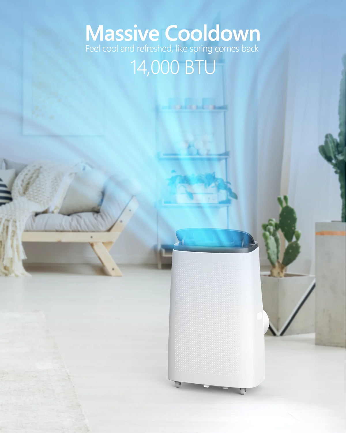 Portable Air Conditioner 14,000 BTU with Remote Control Grey O426899