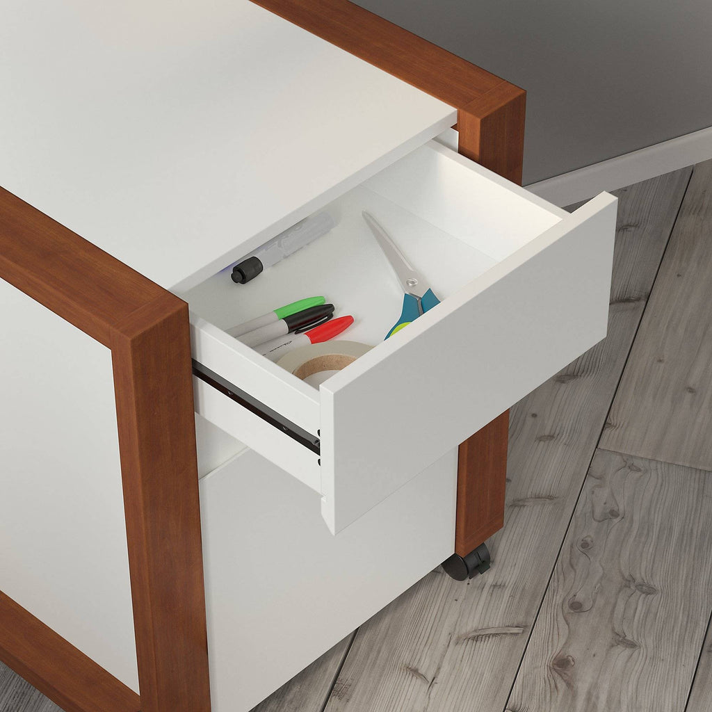 White 2 Drawer Mobile File Cabinet B645495